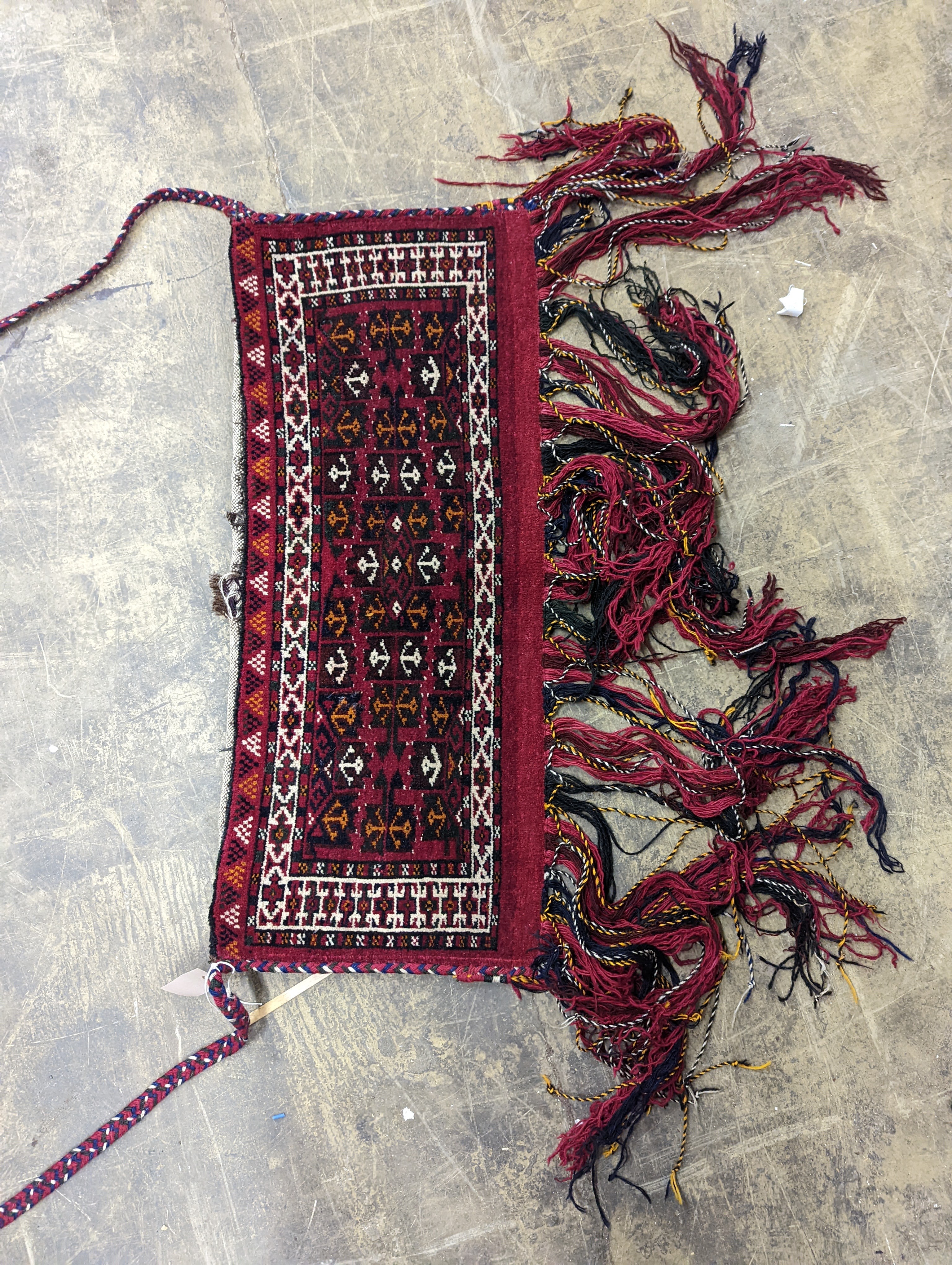 An Afghan salt bag, 85 x 36cm